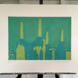 Battersea power station-painting-green