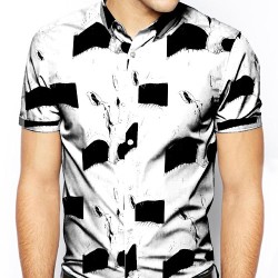 Men’s Floral Pattern Short-Sleeves Shirts
