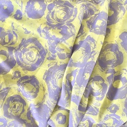 Lilac Roses on yellow