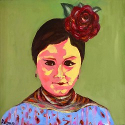 Spanish Girl an Acrylic painting on canvas